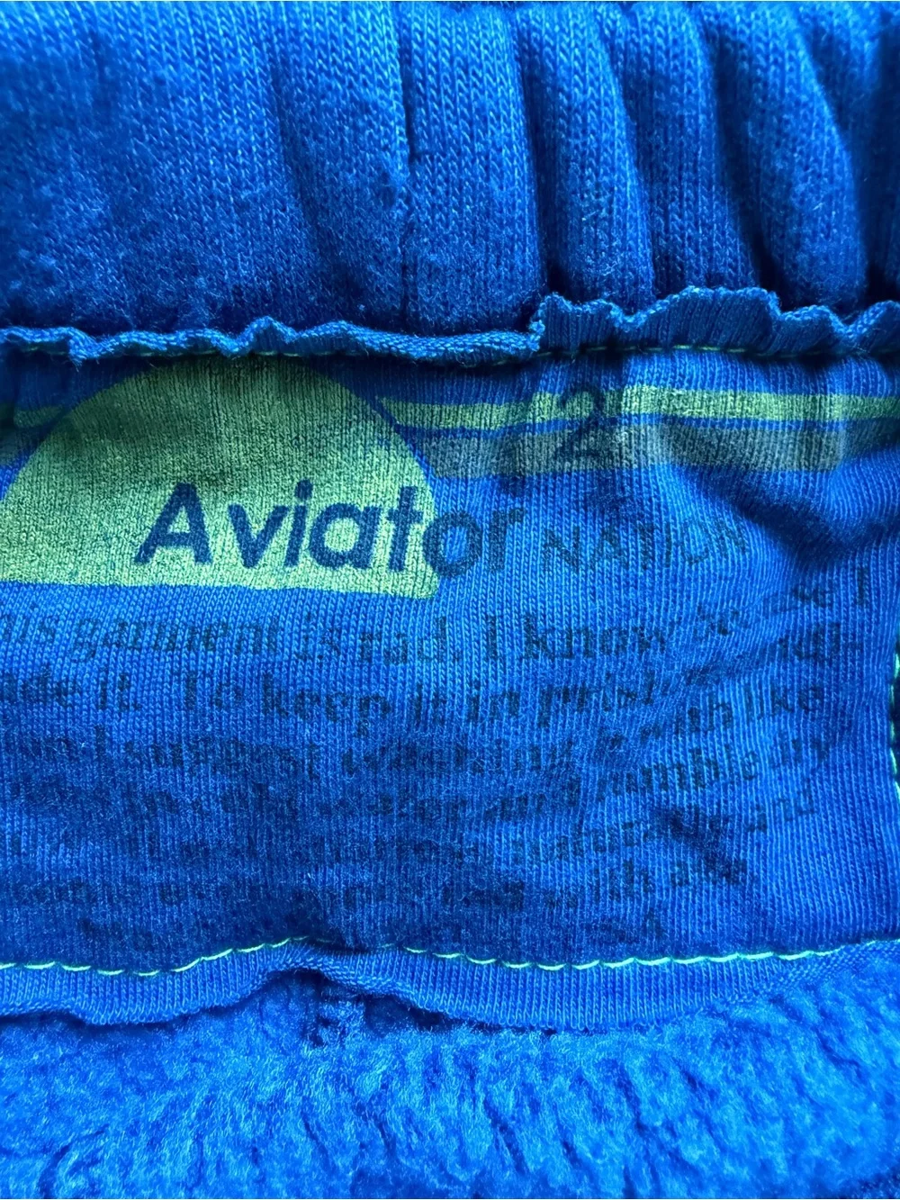 Aviator Nation Royal Blue Kids Hoodie & Sweatpants with Rainbow Stripe kids 2 - Picture 4 of 5